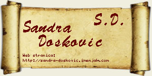 Sandra Dosković vizit kartica